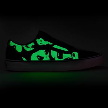 Damske Tenisky Vans Alien Ghosts Old Skool Čierne/Biele VA13NXBPM